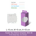 Feeder Box Dieline template and 3D Royalty Free Stock Photo