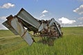 Feeder of an old threshing machine Royalty Free Stock Photo