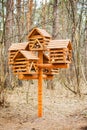 Feeders for birds. Royalty Free Stock Photo