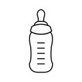 Feeding Bottle or Baby bottle for infants and young children vector