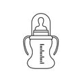 Feeding Bottle or Baby bottle for infants and young children vector