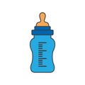 Feeding Bottle or Baby bottle for infants and young children vector