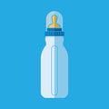 Feeding Bottle or Baby bottle for infants and young children vector