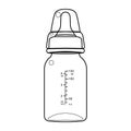 Feeding Bottle or Baby bottle for infants and young children vector