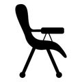 Feeding chair icon black color vector illustration flat style image Royalty Free Stock Photo