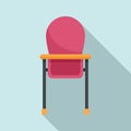 Feeding chair icon, flat style Royalty Free Stock Photo