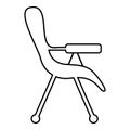 Feeding chair icon outline black color vector illustration flat style image Royalty Free Stock Photo