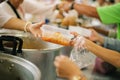 Feeding concept, Food donation, Helping people in society Royalty Free Stock Photo