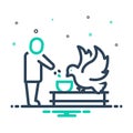 Mix icon for Feeding, bird and grain