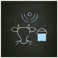 Feeding livestock chalk icon