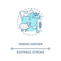 Feeding livestock concept icon