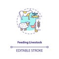 Feeding livestock concept icon