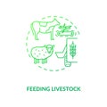 Feeding livestock concept icon