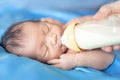 Feeding milk new born baby mother bottle
