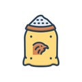 Color illustration icon for Feeds, barely and grain