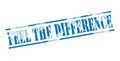 Feel the difference blue stamp