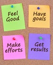 Feel good Have goals Make efforts Get results on notes