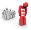 Feel Left Out Sad Depressed Person Not Allowed Group Royalty Free Stock Photo