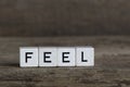 Feel, written in cubes