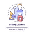 Feeling drained concept icon