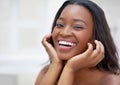 Feeling fabulously fresh. A young woman during her daily beauty ritual.