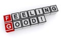 Feeling good word blocks Royalty Free Stock Photo