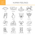 Feelings and emotions set Royalty Free Stock Photo