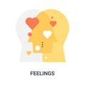 Feelings icon concept