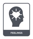 feelings icon in trendy design style. feelings icon isolated on white background. feelings vector icon simple and modern flat