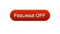 Feelings off web interface button clicked with mouse cursor, red color, online Royalty Free Stock Photo
