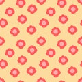 Seamless pattern with creative decorative flowers in scandinavian style. Great for fabric, textile. Vector background