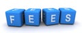 Fees word blocks Royalty Free Stock Photo