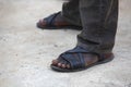 Feet of an African man