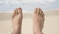 Feet on beach Royalty Free Stock Photo