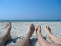 Feet on a beach Royalty Free Stock Photo