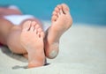 Feet on the beach Royalty Free Stock Photo