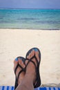 Feet at the beach Royalty Free Stock Photo