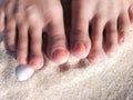 Painted toe nails Royalty Free Stock Photo