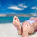 Feet on the beach