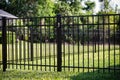 Double Gates Black Aluminum Fence Royalty Free Stock Photo