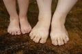 Feet in a brook Royalty Free Stock Photo