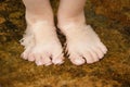 Feet in a brook Royalty Free Stock Photo