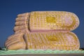 Symbolism - Feet of Buddha - Bago - Myanmar Royalty Free Stock Photo