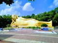 100 feet Buddha statue in Ramu Buddhist temple Royalty Free Stock Photo