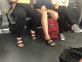 Feet on the bus