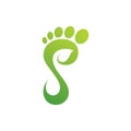 Feet care logo design vector. Feet massaging symbol