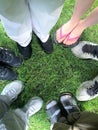 Feet circle Royalty Free Stock Photo