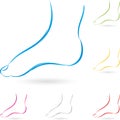 Feet, colored, physiotherapy, occupational therapy