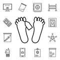 Feet of corpse icon. Detailed set of crime investigation icons. Premium quality graphic design. One of the collection icons for