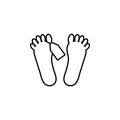 feet of corpse icon. Element of crime and punishment icon for mobile concept and web apps. Thin line feet of corpse icon can be us